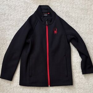 Spyder Kids Black Jacket with Red Accents 7/8